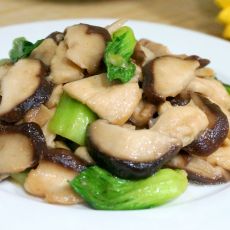 炒鸡肉香菇油菜