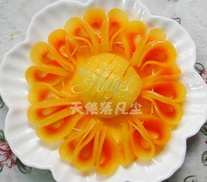 橙汁木瓜的做法