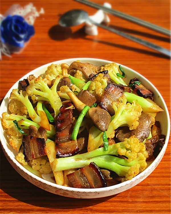 酱油肉干锅花菜