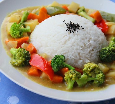 椰香咖喱蔬菜烩饭
