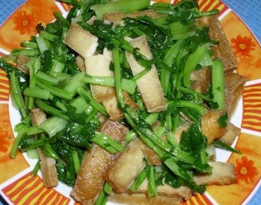 自制豆干炒苔菜的做法
